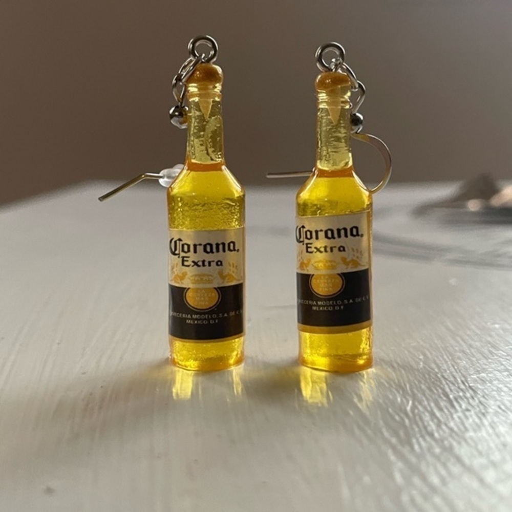 Corona Earrings | Fun Summer Earrings | Vacation - Picture 2 of 3